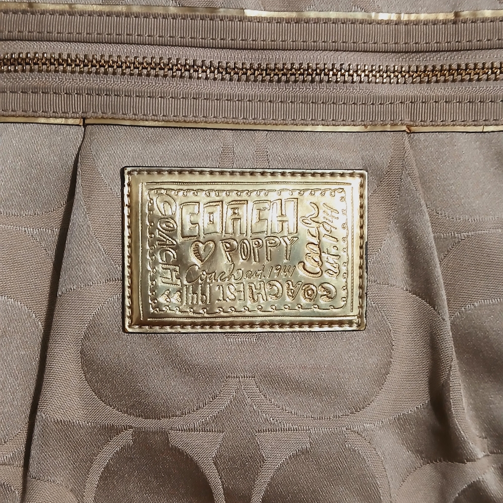 Coach gold poppy signature large bag - Picture 4 of 12